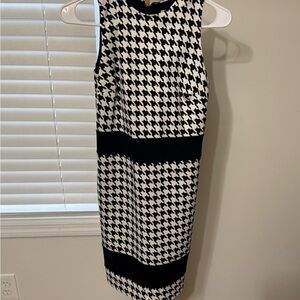 Michael kors Stylish Black and White Houndstooth Dress